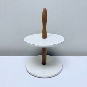 New! Target Bullseye Playground White Ceramic Tiered Tray Decor